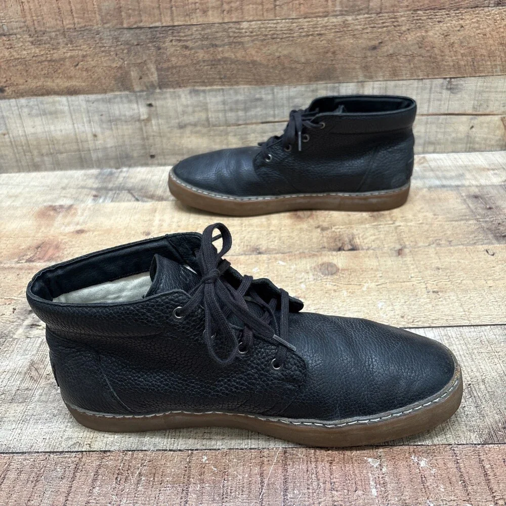 Ugg Men’s Black Leather Lace Up Ankle Boots Size 12